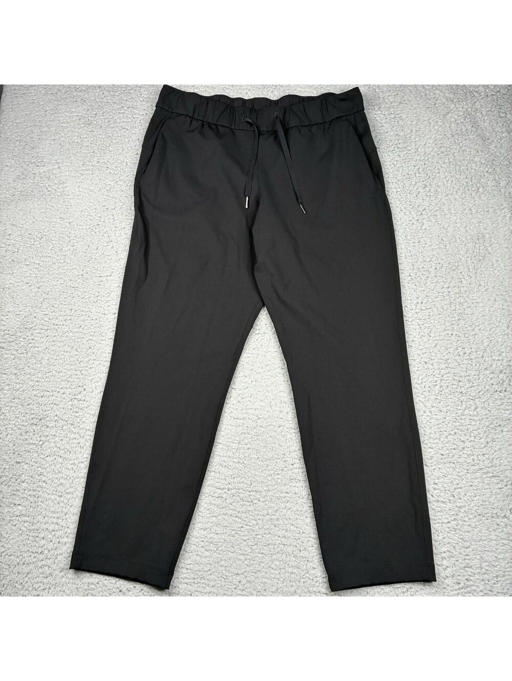 Lululemon On The Fly 7/8 Jogger Pants Womens 10 Black Stretch LW5BPNS